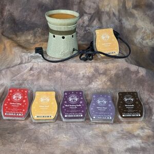 Scentsy Hatteras Mid Size Wax Warmer Light 6 Scent Bars Included